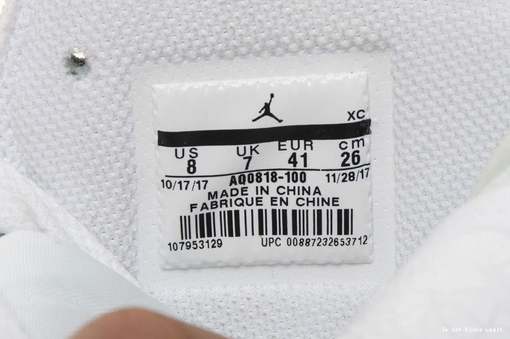 high Jordan White  OWT retro AQ0818-100 1 NIKE Air 0121